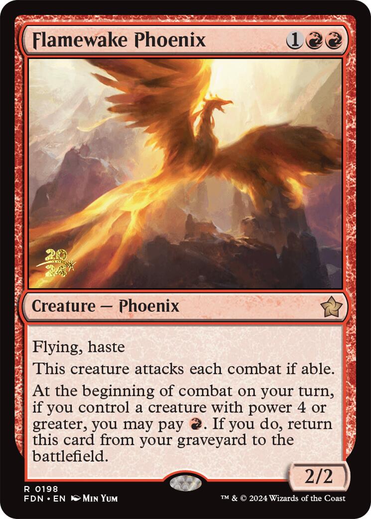 Flamewake Phoenix [Foundations Prerelease Promos] | Dumpster Cat Games