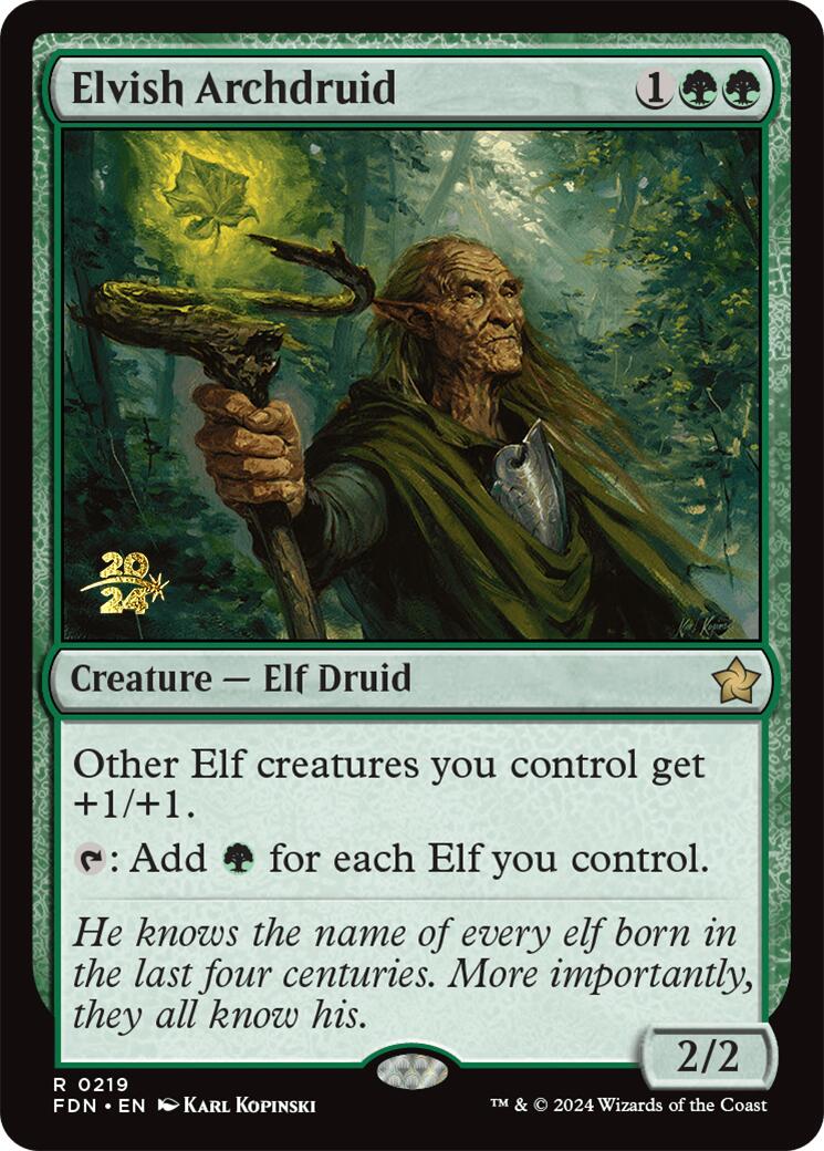 Elvish Archdruid [Foundations Prerelease Promos] | Dumpster Cat Games