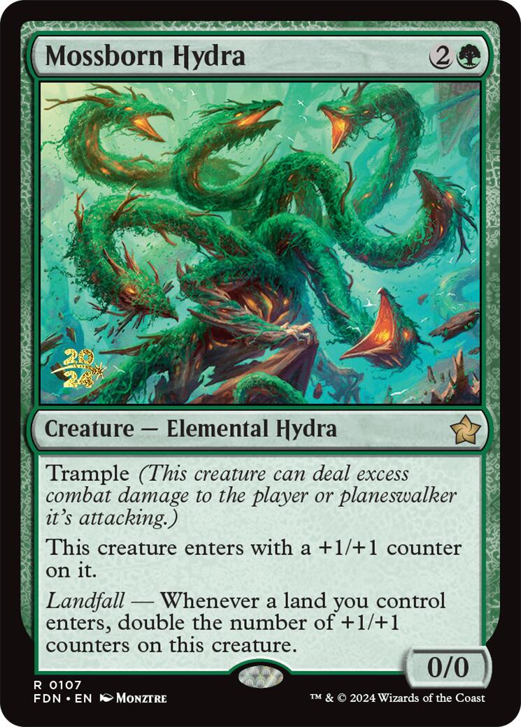 Mossborn Hydra [Foundations Prerelease Promos] | Dumpster Cat Games