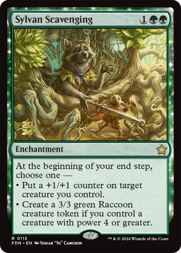 Sylvan Scavenging [Foundations Prerelease Promos] | Dumpster Cat Games