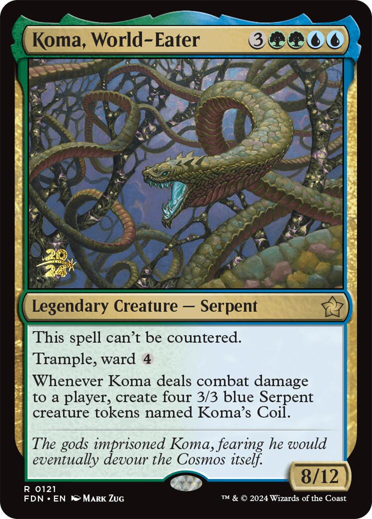 Koma, World-Eater [Foundations Prerelease Promos] | Dumpster Cat Games