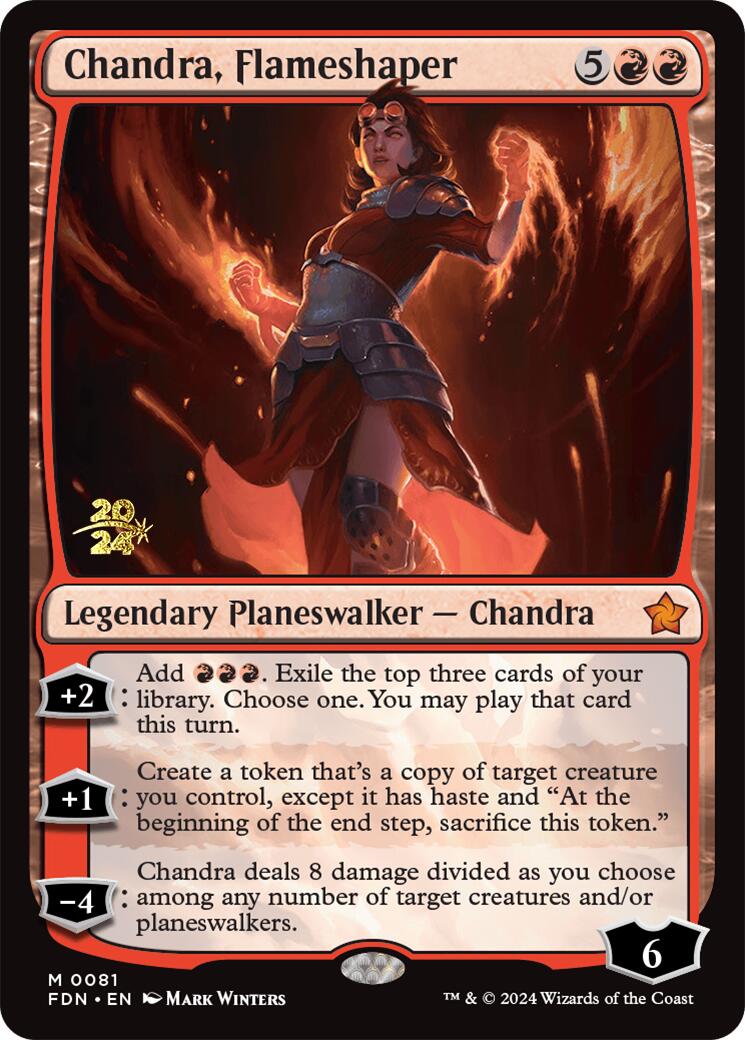 Chandra, Flameshaper [Foundations Prerelease Promos] | Dumpster Cat Games