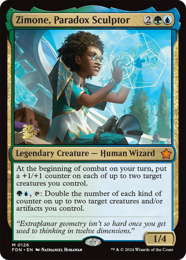 Zimone, Paradox Sculptor [Foundations Prerelease Promos] | Dumpster Cat Games