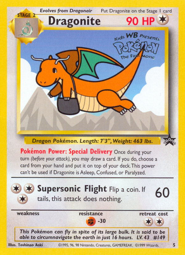 Dragonite (5) [Wizards of the Coast: Black Star Promos] | Dumpster Cat Games