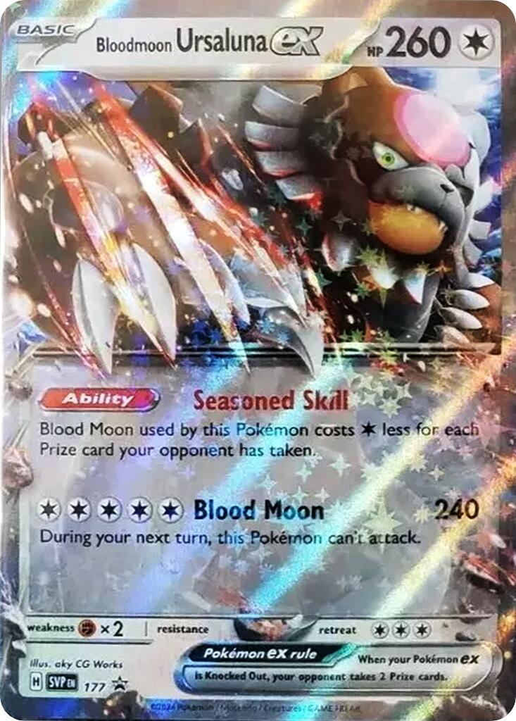 Bloodmoon Ursaluna ex (177) [Scarlet & Violet: Black Star Promos] | Dumpster Cat Games