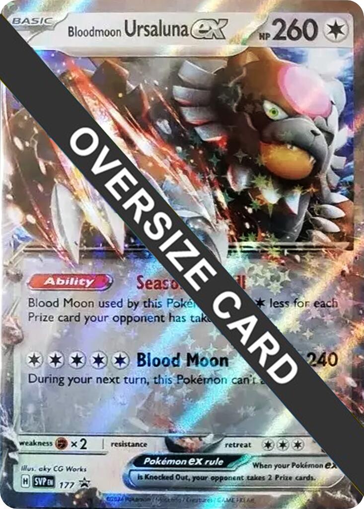 Bloodmoon Ursaluna ex (177) (Jumbo Card) [Scarlet & Violet: Black Star Promos] | Dumpster Cat Games