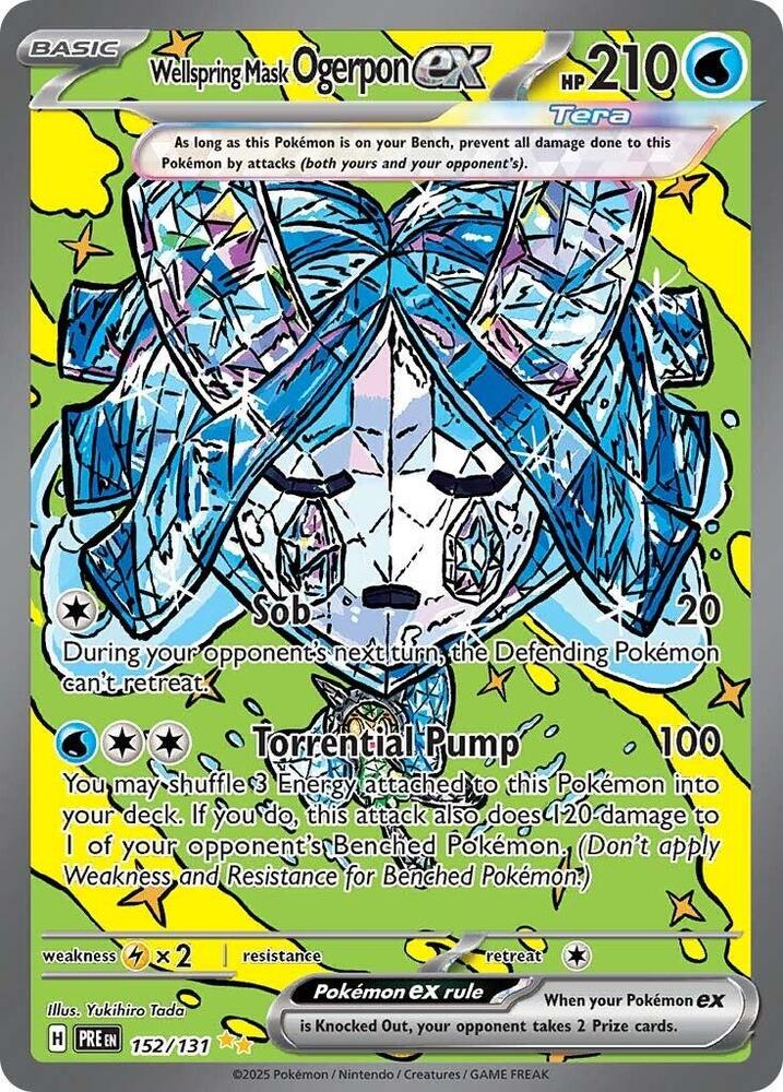 Wellspring Mask Ogerpon ex (152/131) [Scarlet & Violet: Prismatic Evolutions] | Dumpster Cat Games