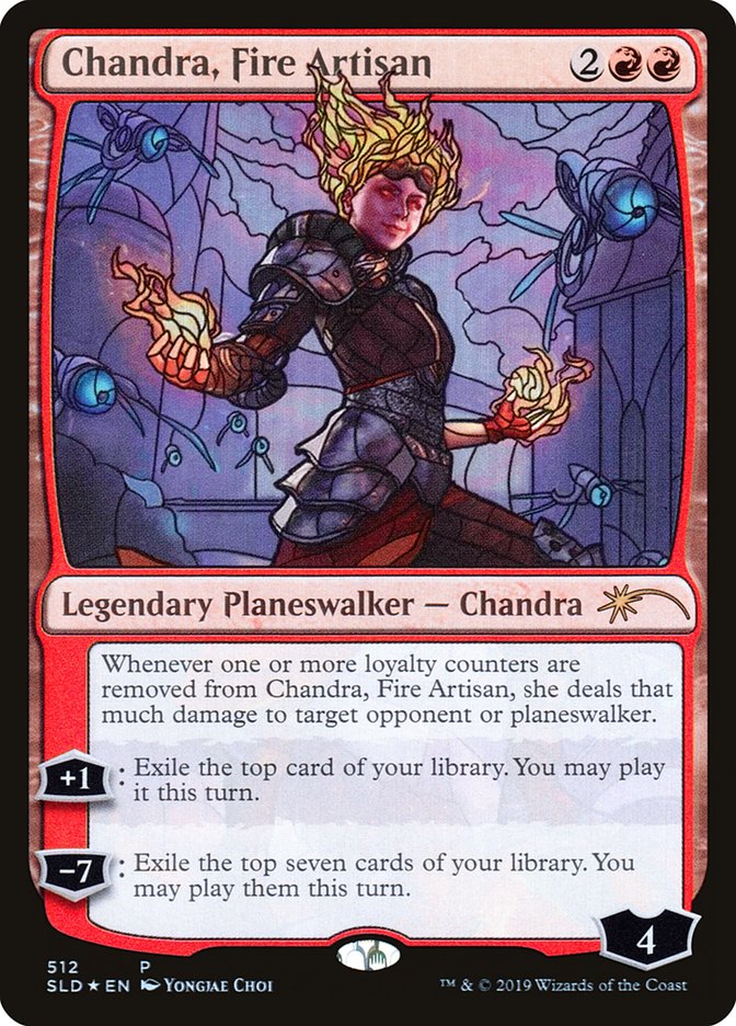 Chandra, Fire Artisan (Stained Glass) [Secret Lair Drop Promos] | Dumpster Cat Games