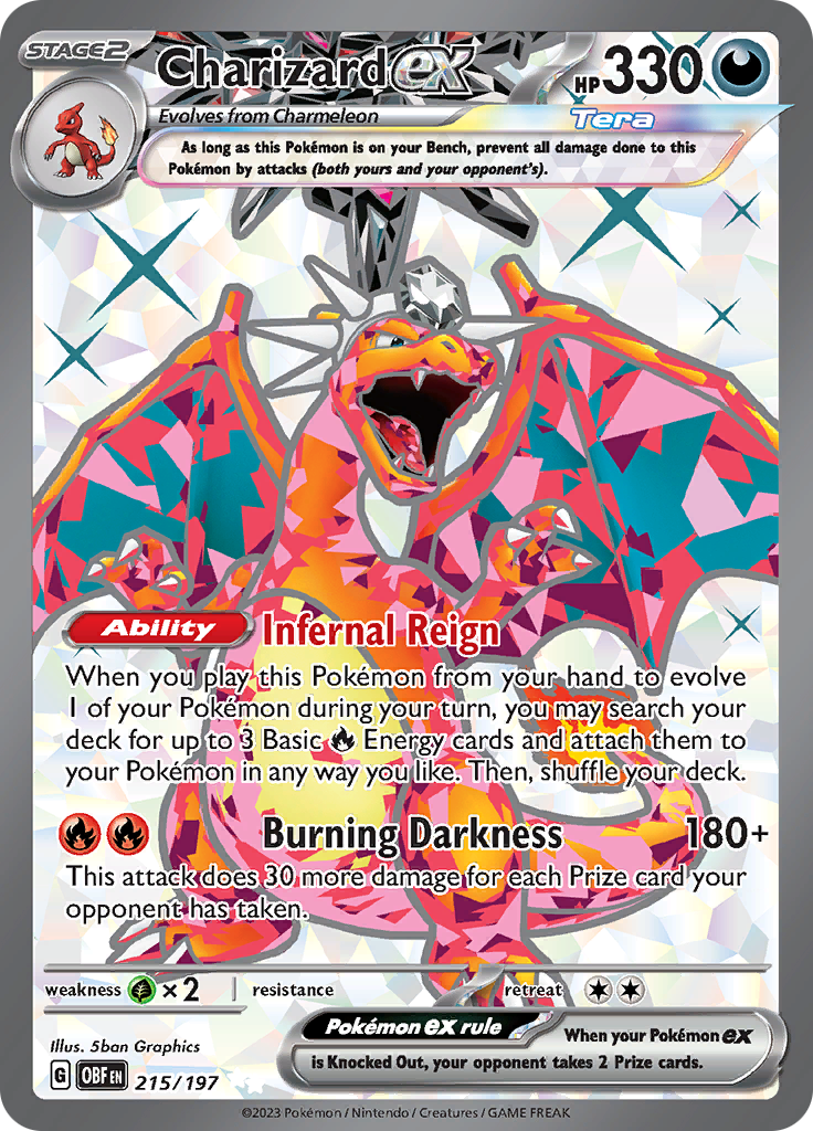 Charizard ex (215/197) [Scarlet & Violet: Obsidian Flames] | Dumpster Cat Games