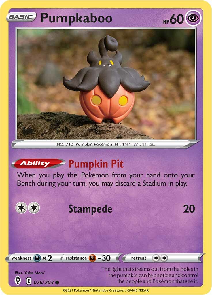 Pumpkaboo (076/203) [Sword & Shield: Evolving Skies] | Dumpster Cat Games