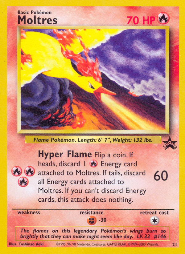 Moltres (21) [Wizards of the Coast: Black Star Promos] | Dumpster Cat Games