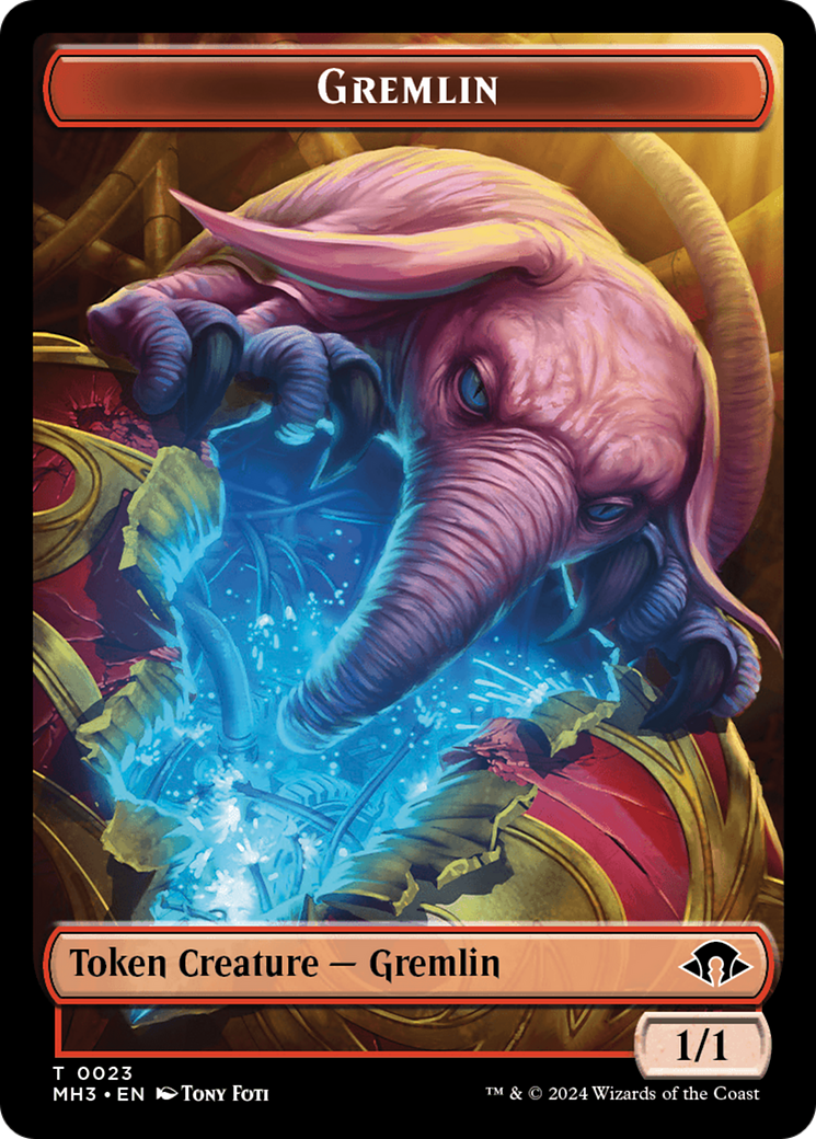 Gremlin Token [Modern Horizons 3 Tokens] | Dumpster Cat Games