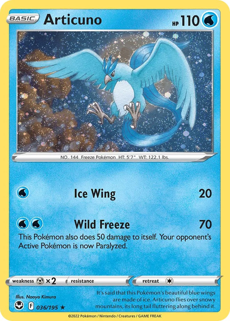 Articuno (036/195) (Cosmos Holo) [Sword & Shield: Base Set] | Dumpster Cat Games