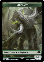 Elephant // Elemental Double-Sided Token [Dominaria Remastered Tokens] | Dumpster Cat Games