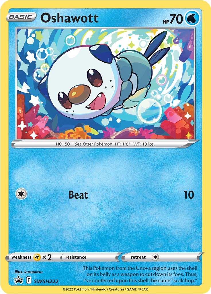 Oshawott (SWSH222) [Sword & Shield: Black Star Promos] | Dumpster Cat Games