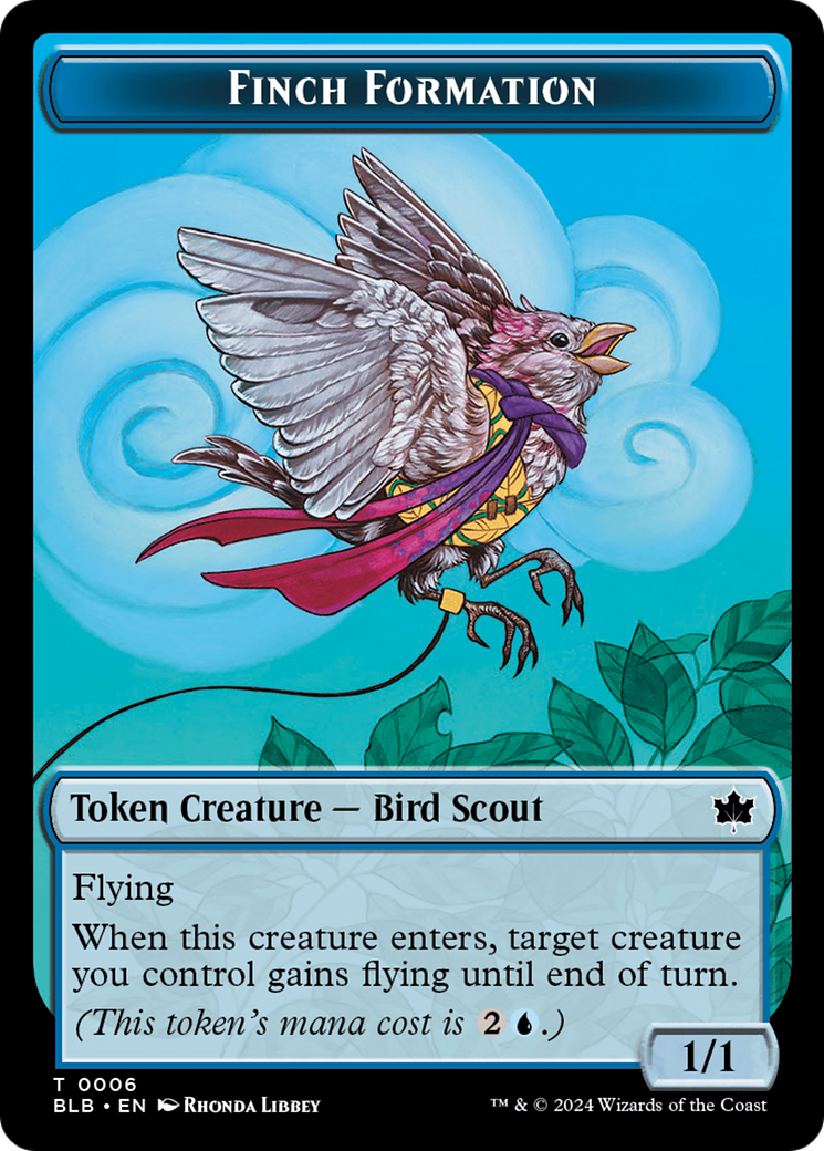 Finch Formation Token [Bloomburrow Tokens] | Dumpster Cat Games