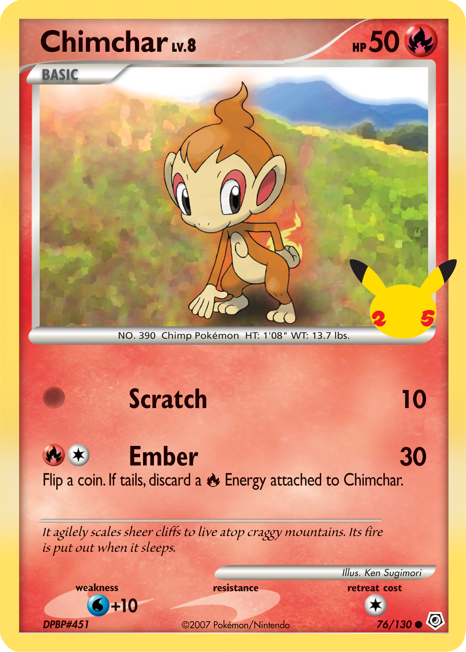 Chimchar (76/130) (Jumbo Card) [First Partner Pack] | Dumpster Cat Games