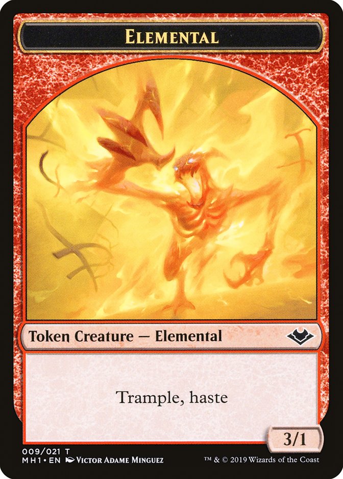 Soldier (004) // Elemental (009) Double-Sided Token [Modern Horizons Tokens] | Dumpster Cat Games