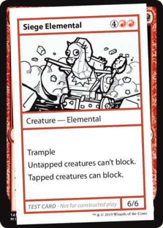 Siege Elemental (2021 Edition) [Mystery Booster Playtest Cards] | Dumpster Cat Games