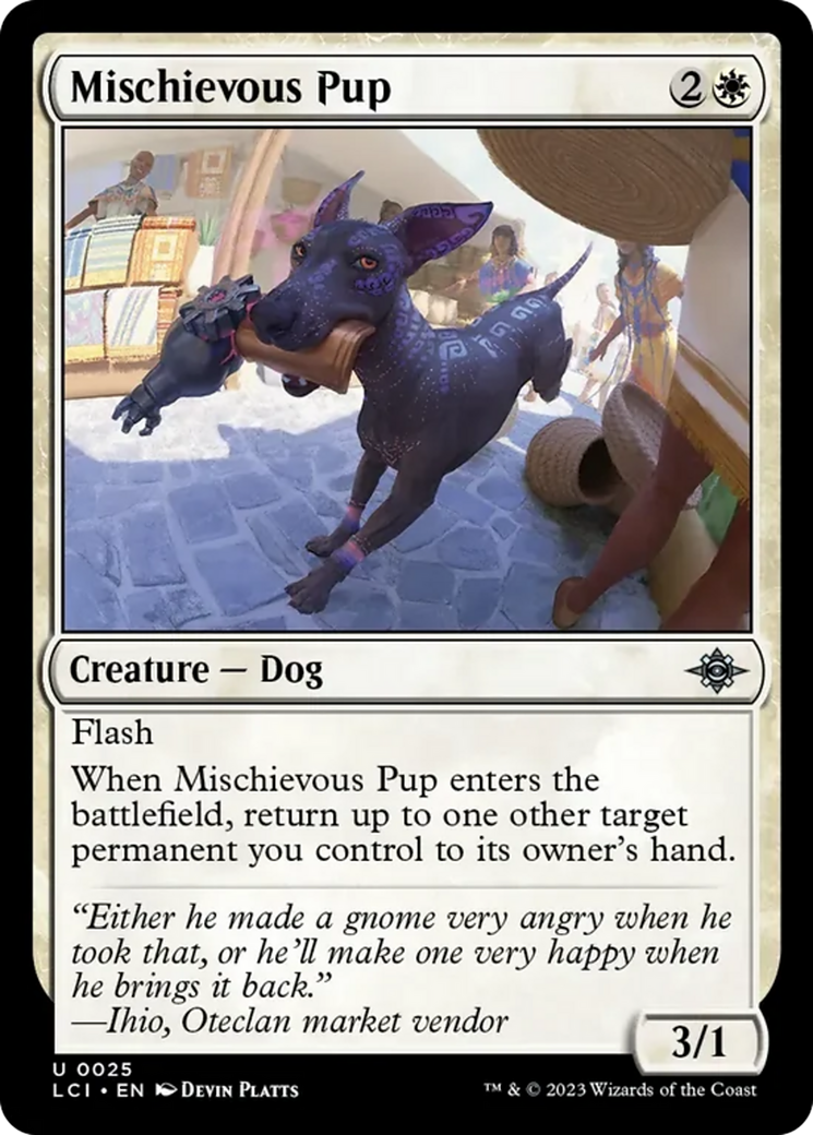 Mischievous Pup [The Lost Caverns of Ixalan] | Dumpster Cat Games