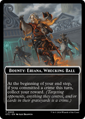 Bounty: Eriana, Wrecking Ball // Bounty Rules Double-Sided Token [Outlaws of Thunder Junction Commander Tokens] | Dumpster Cat Games