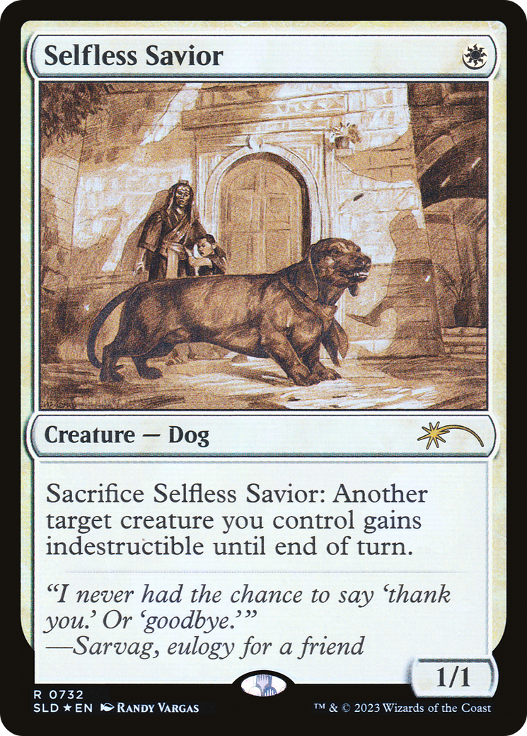 Selfless Savior (Sketch) [Secret Lair Drop Promos] | Dumpster Cat Games