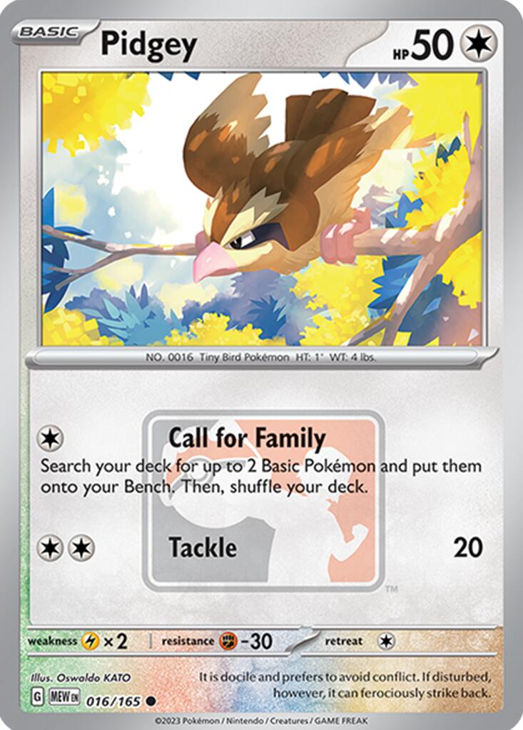 Pidgey (016/165) [League & Championship Cards] | Dumpster Cat Games