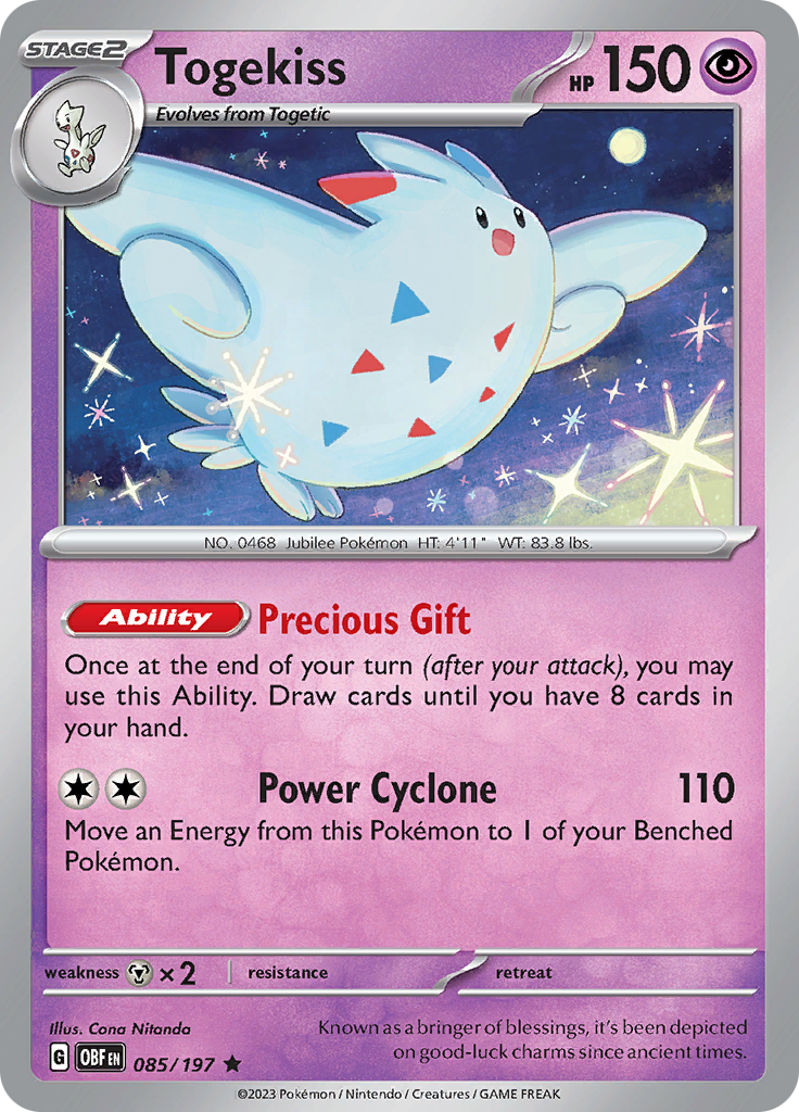 Togekiss (085/197) [Scarlet & Violet: Obsidian Flames] | Dumpster Cat Games