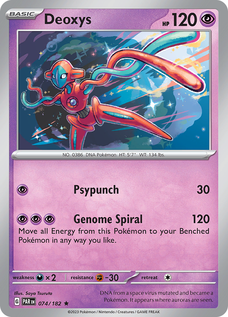 Deoxys (074/182) [Scarlet & Violet: Paradox Rift] | Dumpster Cat Games