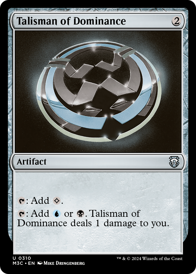 Talisman of Dominance (Ripple Foil) [Modern Horizons 3 Commander] | Dumpster Cat Games