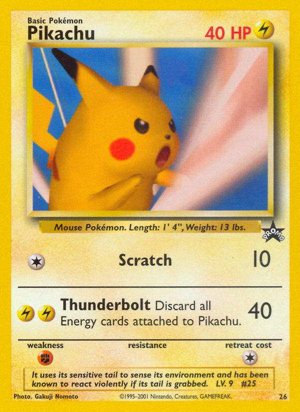 Pikachu (26) [Wizards of the Coast: Black Star Promos] | Dumpster Cat Games