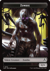 Zombie (0011) // Zombie (0012) Double-Sided Token [Innistrad Remastered Tokens] | Dumpster Cat Games