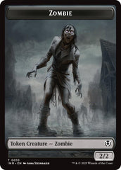 Zombie (0010) // Blood Double-Sided Token [Innistrad Remastered Tokens] | Dumpster Cat Games