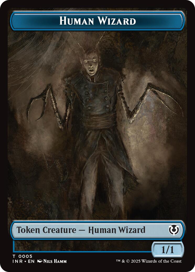 Human Wizard // Emblem - Jace, Unraveler of Secrets Double-Sided Token [Innistrad Remastered Tokens] | Dumpster Cat Games