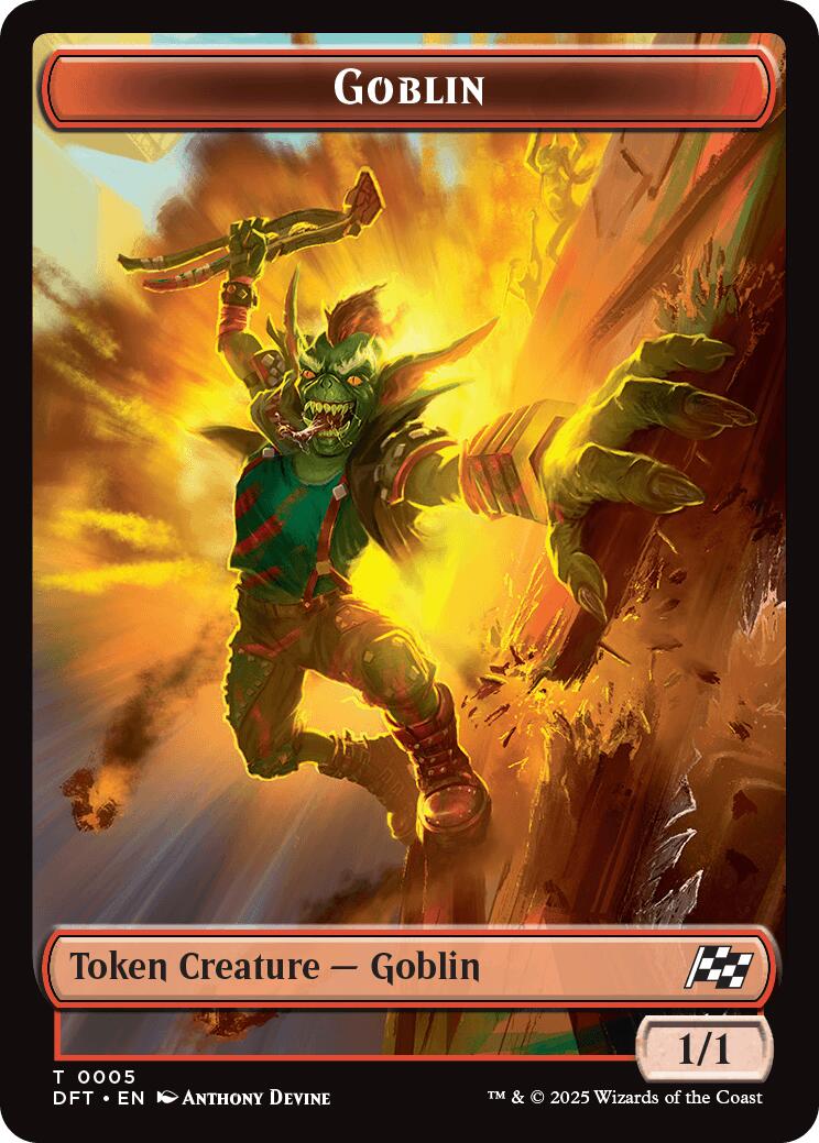 Goblin // Thopter (0010) Double-Sided Token [Aetherdrift Tokens] | Dumpster Cat Games