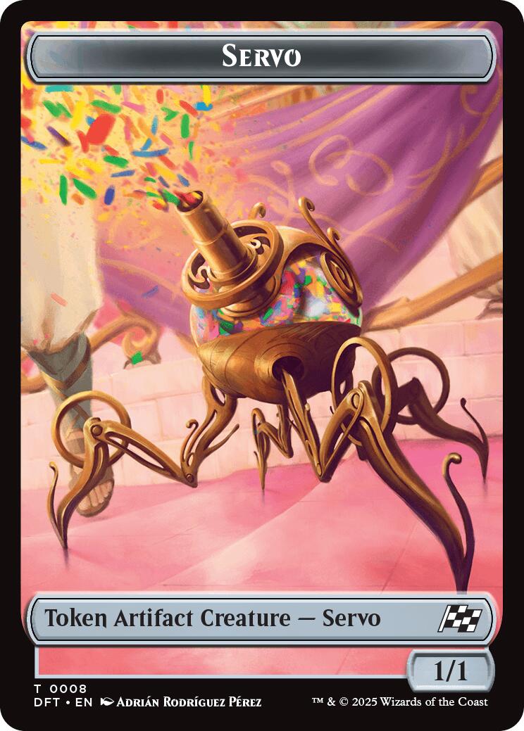 Servo // Thopter (0009) Double-Sided Token [Aetherdrift Tokens] | Dumpster Cat Games