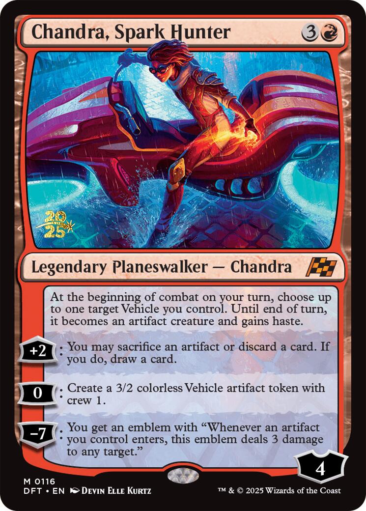 Chandra, Spark Hunter [Aetherdrift Prerelease Promos] | Dumpster Cat Games