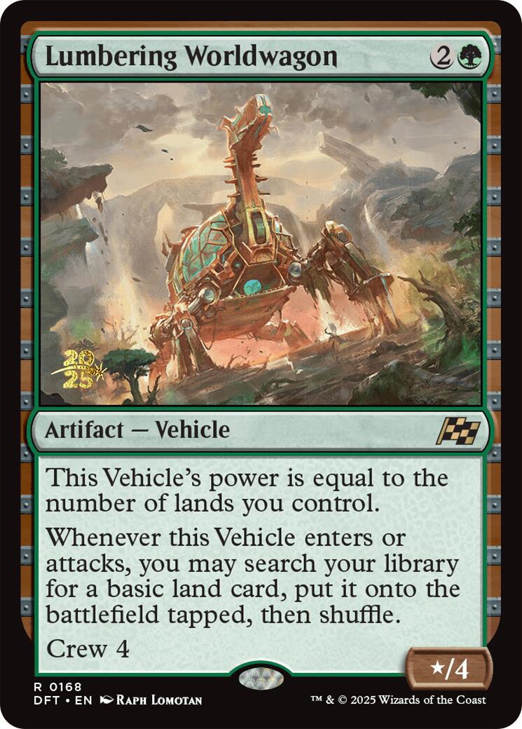 Lumbering Worldwagon [Aetherdrift Prerelease Promos] | Dumpster Cat Games