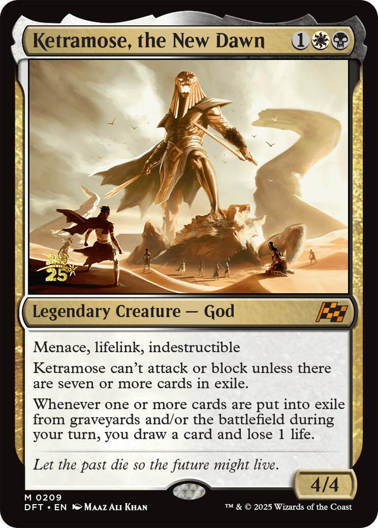 Ketramose, the New Dawn [Aetherdrift Prerelease Promos] | Dumpster Cat Games