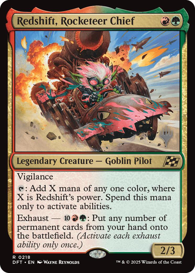 Redshift, Rocketeer Chief [Aetherdrift Promos] | Dumpster Cat Games