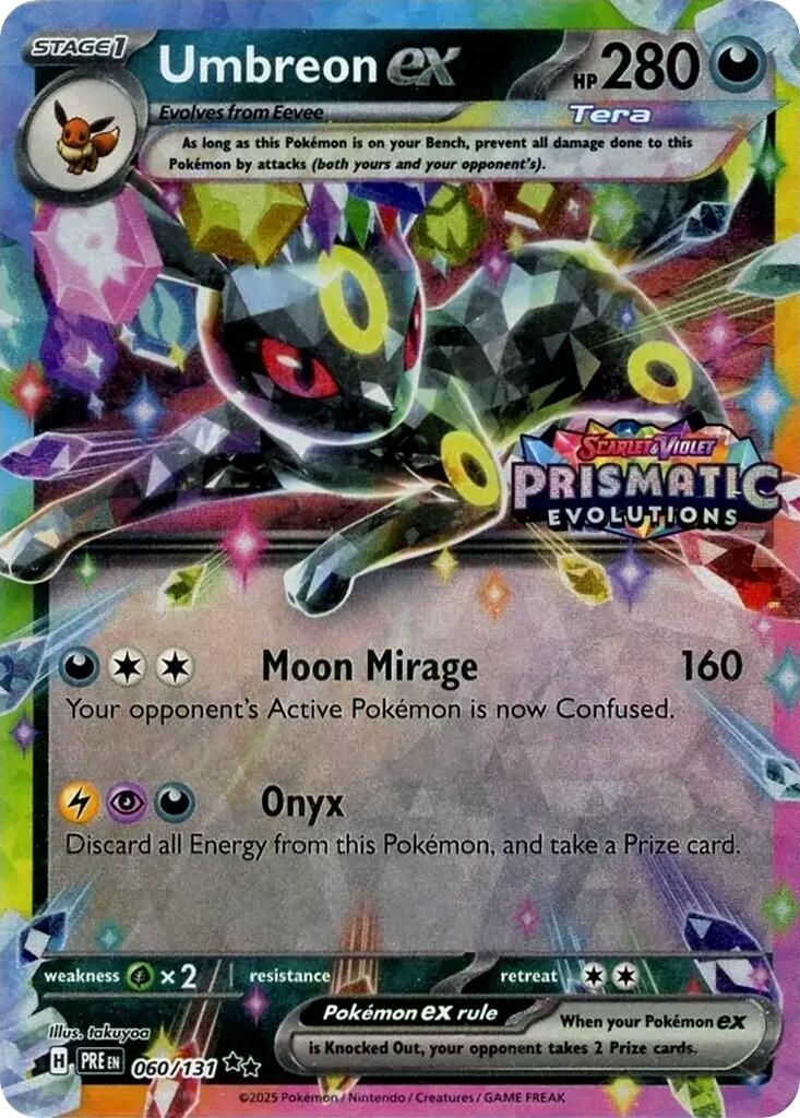 Umbreon ex (060/131) (Prismatic Evolutions Stamp) [Scarlet & Violet: Prismatic Evolutions] | Dumpster Cat Games