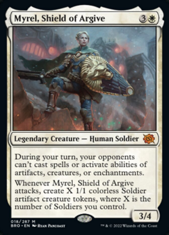 Myrel, Shield of Argive (Promo Pack) [The Brothers' War Promos] | Dumpster Cat Games