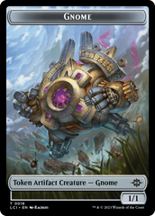 Gnome // Gnome Soldier Double-Sided Token [The Lost Caverns of Ixalan Tokens] | Dumpster Cat Games