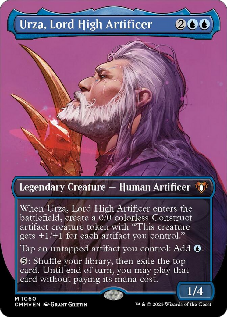 Urza, Lord High Artificer (Borderless Textured Foil Frame Break) [Commander Masters] | Dumpster Cat Games