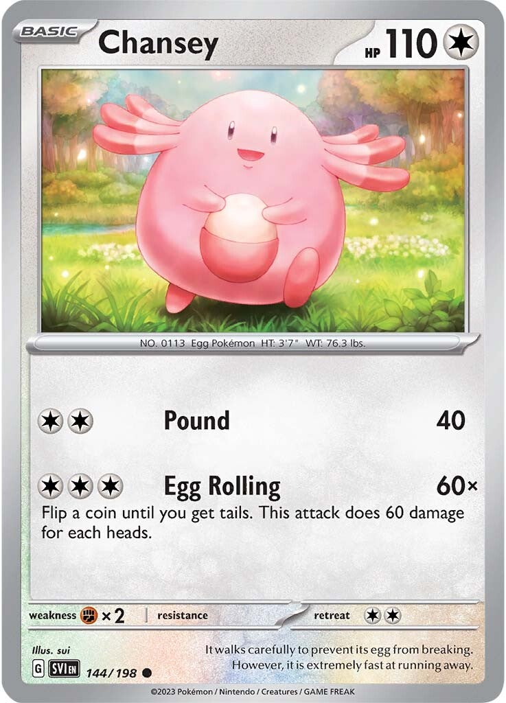 Chansey (144/198) [Scarlet & Violet: Base Set] | Dumpster Cat Games