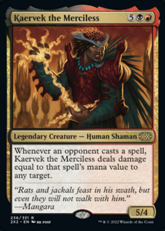 Kaervek the Merciless [Double Masters 2022] | Dumpster Cat Games