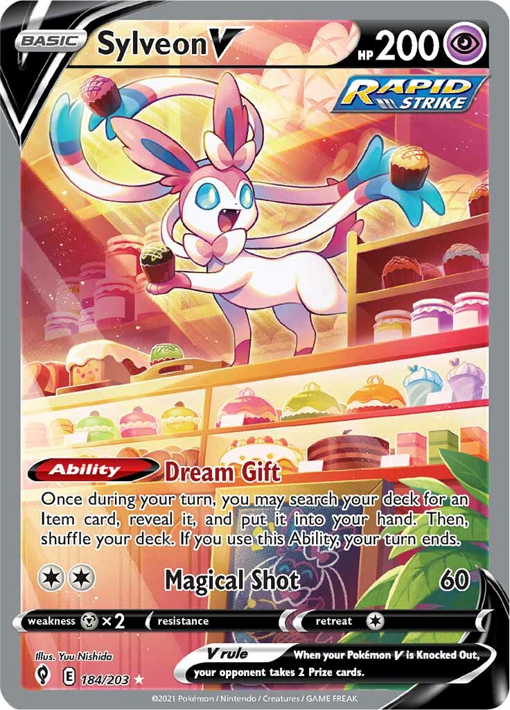 Sylveon V (184/203) [Sword & Shield: Evolving Skies] | Dumpster Cat Games