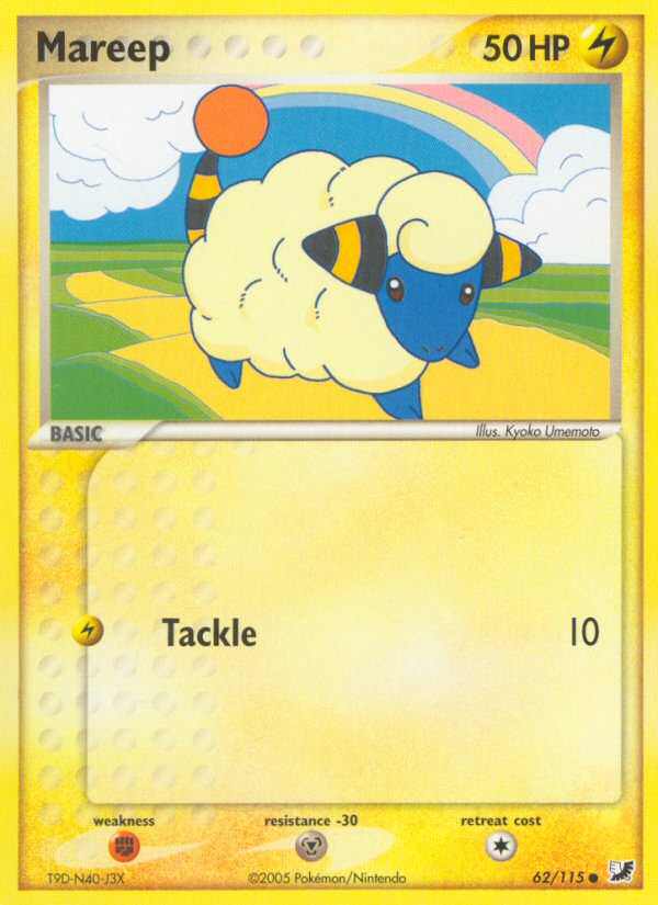 Mareep (62/115) [EX: Unseen Forces] | Dumpster Cat Games