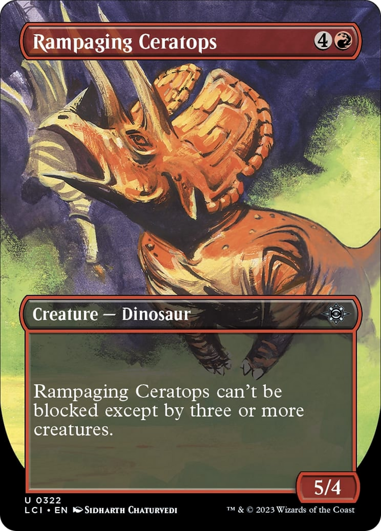 Rampaging Ceratops (Borderless) [The Lost Caverns of Ixalan] | Dumpster Cat Games