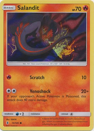 Salandit (15/145) (Collection Promo) [Sun & Moon: Guardians Rising] | Dumpster Cat Games